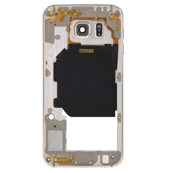 Bezel Frame with Power and Volume Flex For Samsung G920F S6 Gold